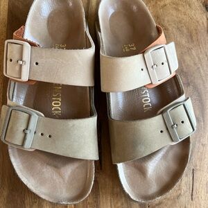 Birkenstock Kids Sandals - Beige and Olive